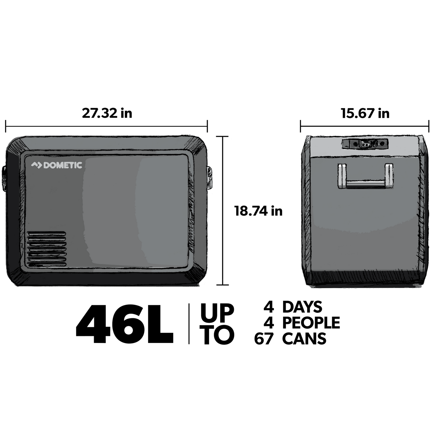 Dometic 45L Fridge/Freezer (CFX3-45)
