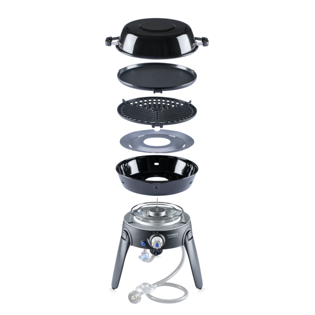 Dometic Cadac Safari Chef 30 BBQ Camping gas barbeque, four cooking surfaces, 30cm