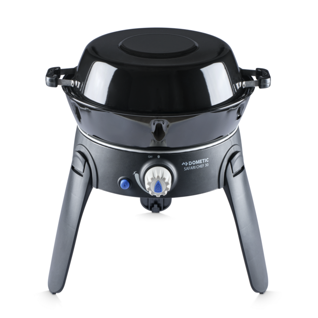 Dometic Cadac Safari Chef 30 BBQ Camping gas barbeque, four cooking surfaces, 30cm