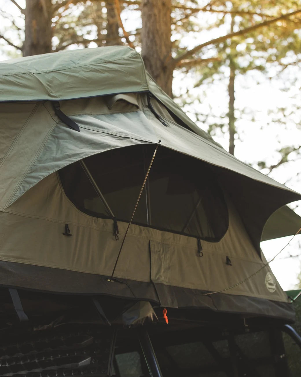 Crow's Nest Soft shell Rooftop Tent - Extended - Green