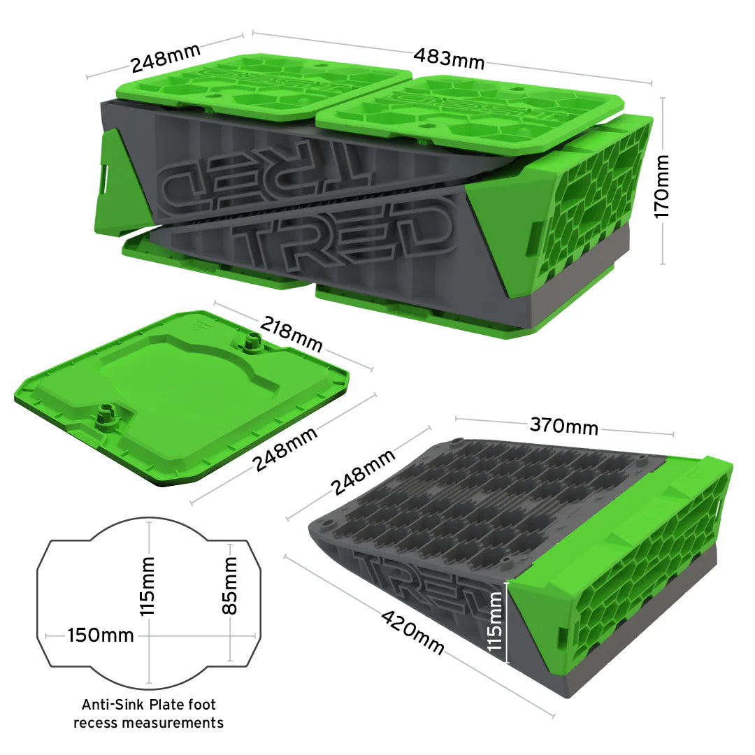 TRED GT LEVELLING PACK Green SKU: TGTLVLPK