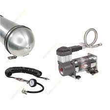 12v Air Supply System with AC8110 Heavy Duty Compressor, 3 Gallon Air Tank, Tyre Inflation Coil & Wand SKU : AC4012-3