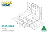 RACKSBRAX HD L Brackets - HD L50 (Double) 8300