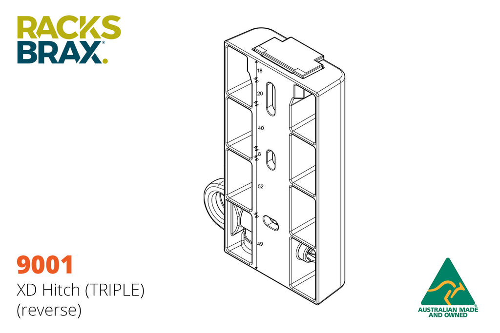 RACKSBRAX XD Hitch (Triple) 9001